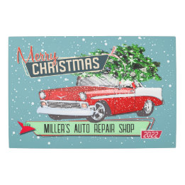 Impresión En Metal Personalizable Retro Navidades de coches clásicos