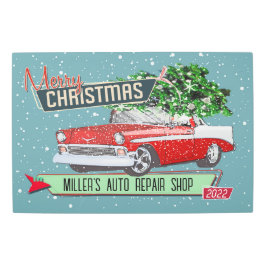 Impresión En Metal Personalizable Retro Navidades de coches clásicos