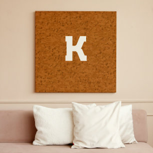 Impresión En Metal Personalizado de Boho Rustic Textured Wood brown