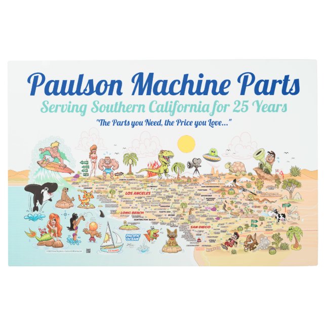 Impresión En Metal Personalizado de SoCal (Anverso)