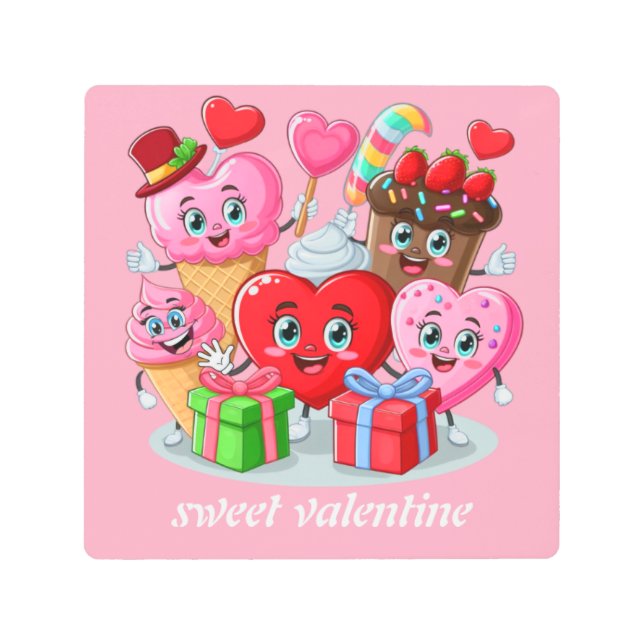 Impresión En Metal Personalizado el día de San Valentín de amigos de  (Anverso)