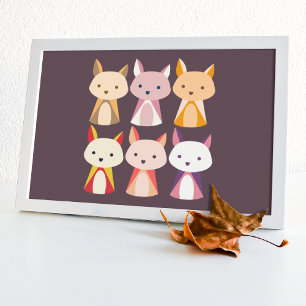 Impresión En Metal Personalizado Fox colorido