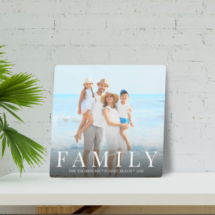 Impresión En Metal Personalizado Minimalista de la familia fotográfic