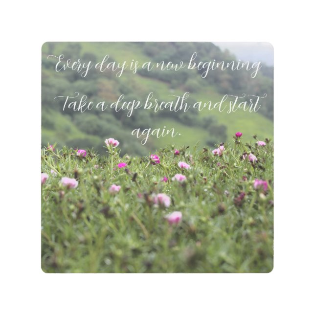 Impresión En Metal Personalizado motivacional de la naturaleza (Anverso)