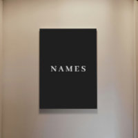 Personalizado negro simple Añadir su nombre elegan