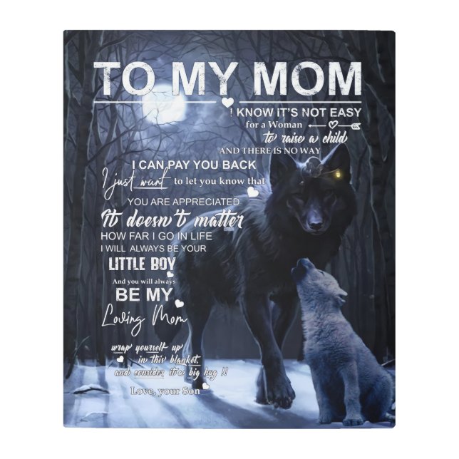 Impresión En Metal Personalizado Para Mi Mamá De Hijo, (Anverso)