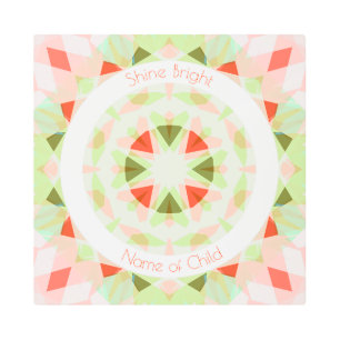 Impresión En Metal Personalizado Red Green Shine Luminoso Nombre Estr