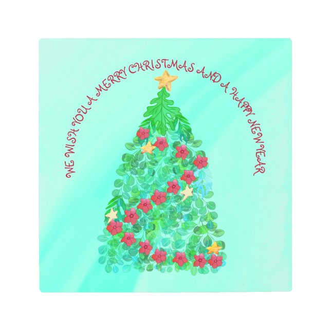 IMPRESIÓN EN METAL PERSONALIZADOS LE QUEREMOS UNA NAVIDAD FEROZ (Anverso)