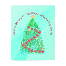 IMPRESIÓN EN METAL PERSONALIZADOS LE QUEREMOS UNA NAVIDAD FEROZ