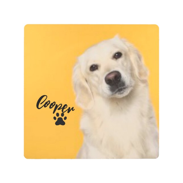 Impresión En Metal Personalized Pet  Photo Dog Lover with Photo (Anverso)