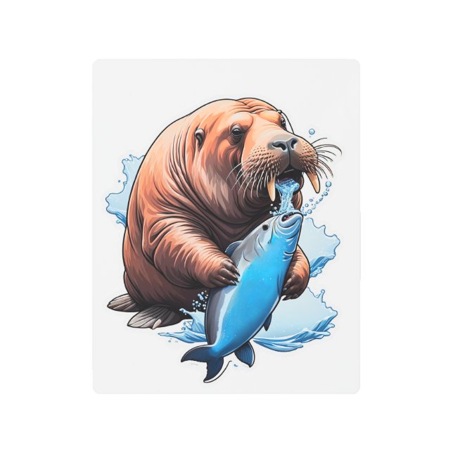 Impresión En Metal Pesca De Las Vías En El Mar (Anverso)