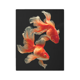 Impresión En Metal Pescado de oro