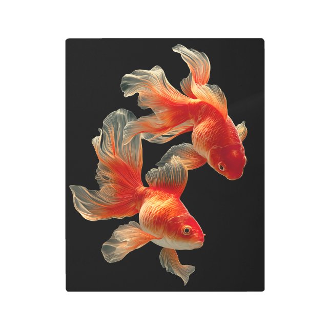 Impresión En Metal Pescado de oro (Anverso)