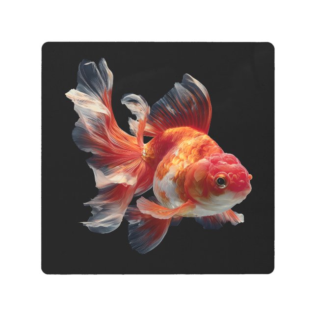 Impresión En Metal Pescado de oro (Anverso)