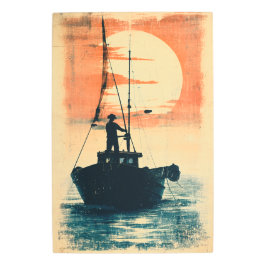 Impresión En Metal Pescador