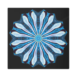 Impresión En Metal Petales azules