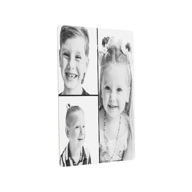 Impresión En Metal Photo Collage Dark 3 Children (3/4)