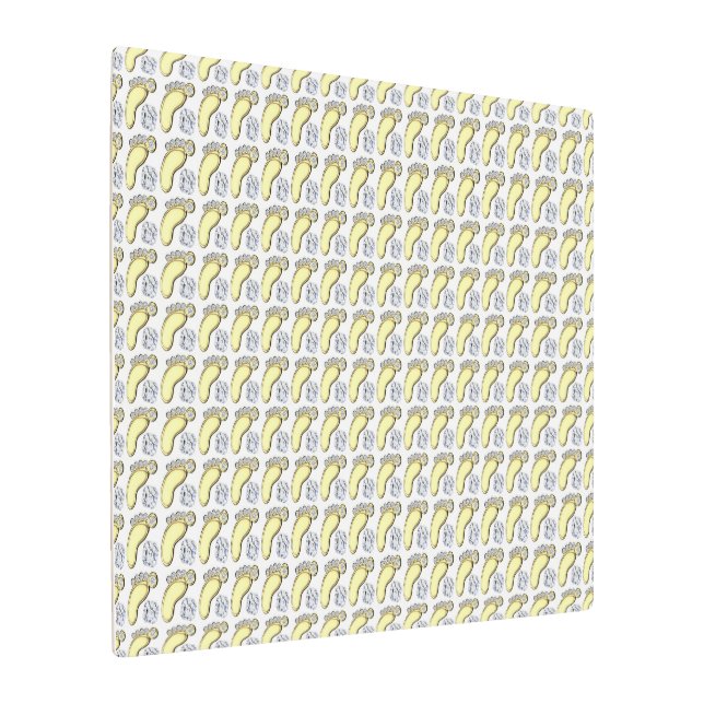 Impresión En Metal Pie de bebé dorado (Angulado)