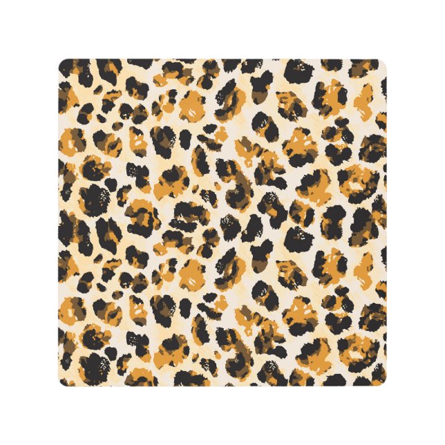 Impresión En Metal Piel de leopardo acuático, gradiente de tintes. (Anverso)