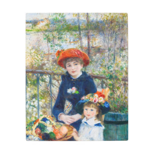 Impresión En Metal Pierre-Auguste Renoir - Dos hermanas en la terraza