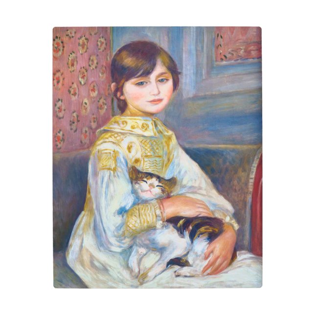 Impresión En Metal Pierre-Auguste Renoir - Niño con gato (Anverso)