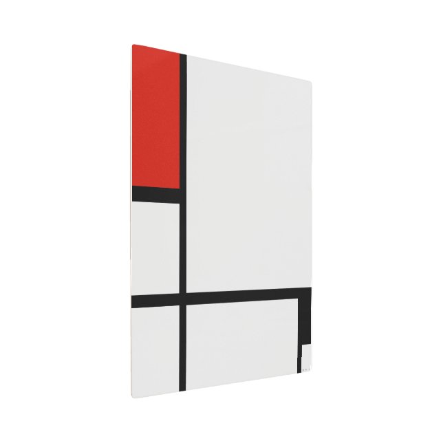 Impresión En Metal Piet Mondrian - Resumen geométrico de la composici (3/4)