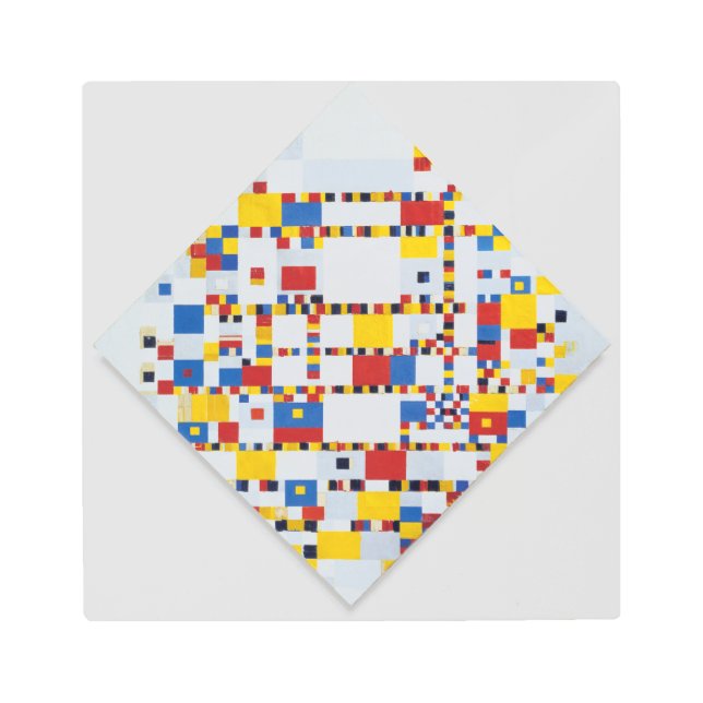 Impresión En Metal Piet Mondrian Victory Boogie Woogie (Anverso)