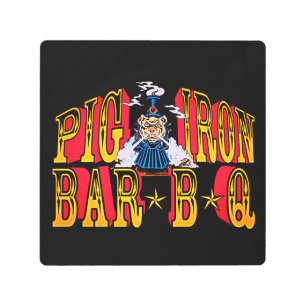 Impresión En Metal Pig Iron BBQ