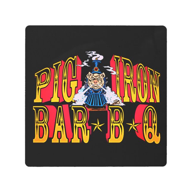 Impresión En Metal Pig Iron BBQ (Anverso)