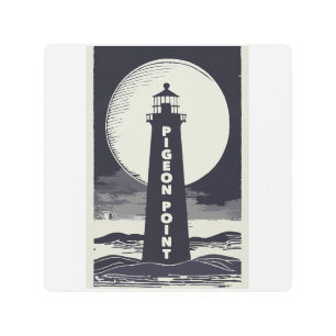 Impresión En Metal Pigeon Point Lighthouse California Moon