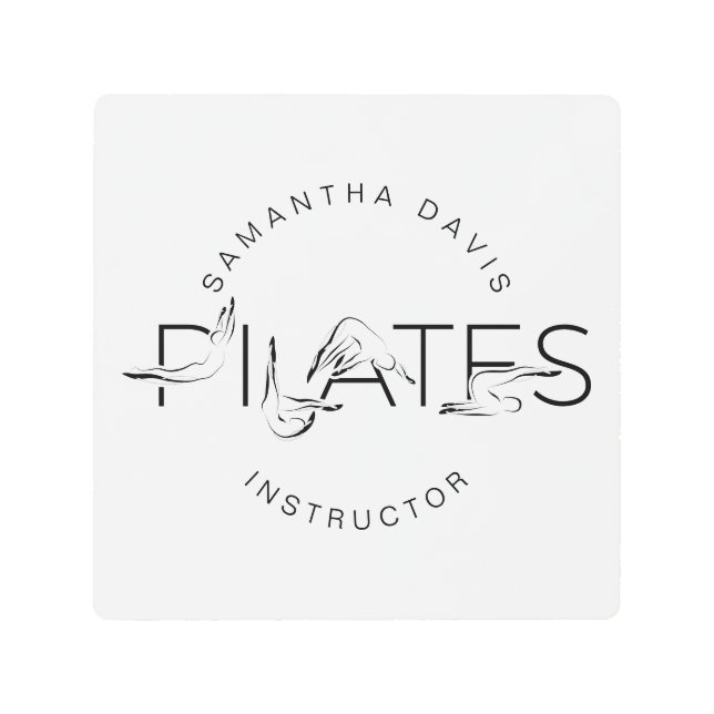 Impresión En Metal Pilates Poses en Palabra de Pilates (Anverso)