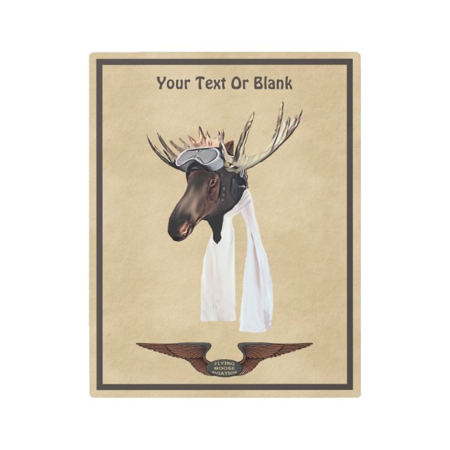 Impresión En Metal Piloto de Bush de alce volador (Anverso)