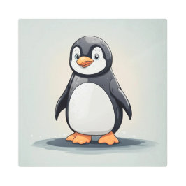 Impresión En Metal Pingüino adorable