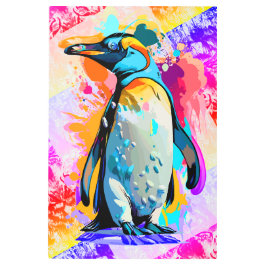 Impresión En Metal Pingüino del emperador cutto - Pingüino colorido
