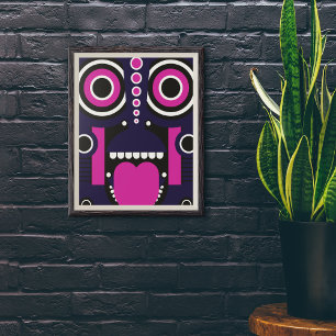 Impresión En Metal Pink Purple Tiki