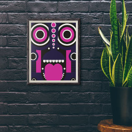 Impresión En Metal Pink Purple Tiki