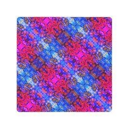 Impresión En Metal Pintado abstracto diagonal de pesadilla al revés