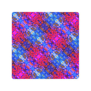 Impresión En Metal Pintado abstracto diagonal de pesadilla al revés