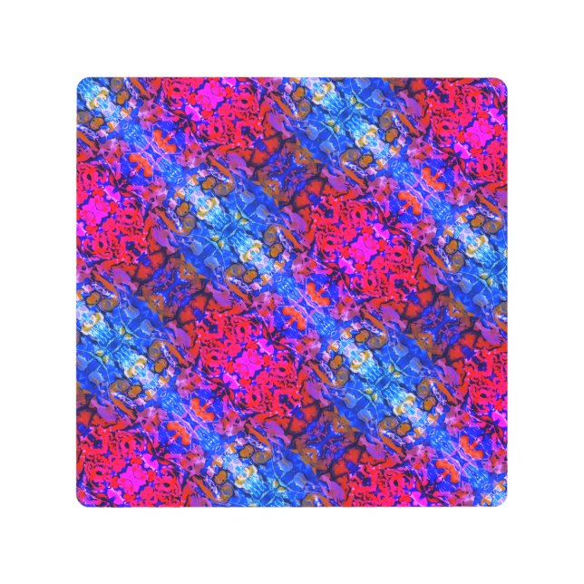 Impresión En Metal Pintado abstracto diagonal de pesadilla al revés (Anverso)