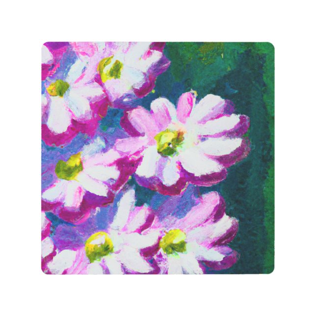 Impresión En Metal Pintura De Ai De Aceite De Flor Generada (Anverso)