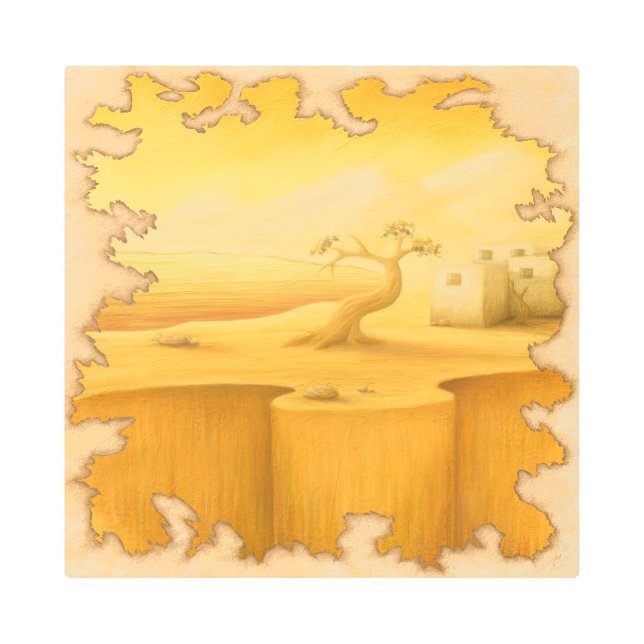 Impresión En Metal Pintura de estilo aventurero "The Edge of the Worl (Anverso)