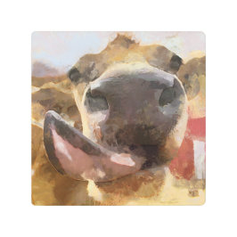 Impresión En Metal Pintura de lamparo de vaca