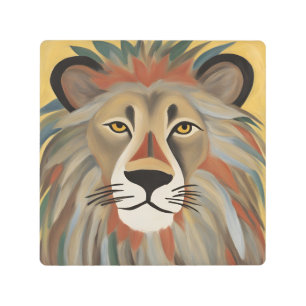 Impresión En Metal Pintura de león