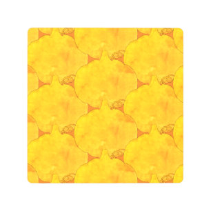 Impresión En Metal Pintura de patrón de color de agua de calabaza