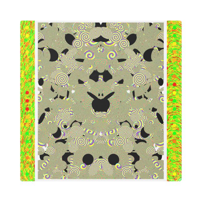 Impresión En Metal Pintura psicodélica acrílica (Anverso)