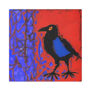Impresión En Metal Pintura raven negra