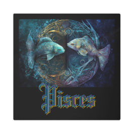 Impresión En Metal Pisces Zodiac
