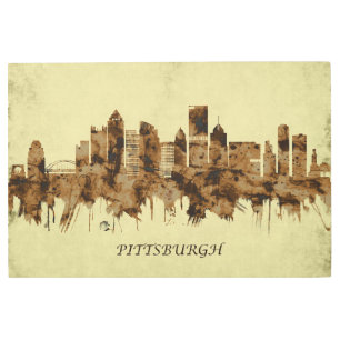 Impresión En Metal Pittsburgh Pennsylvania Cityscape