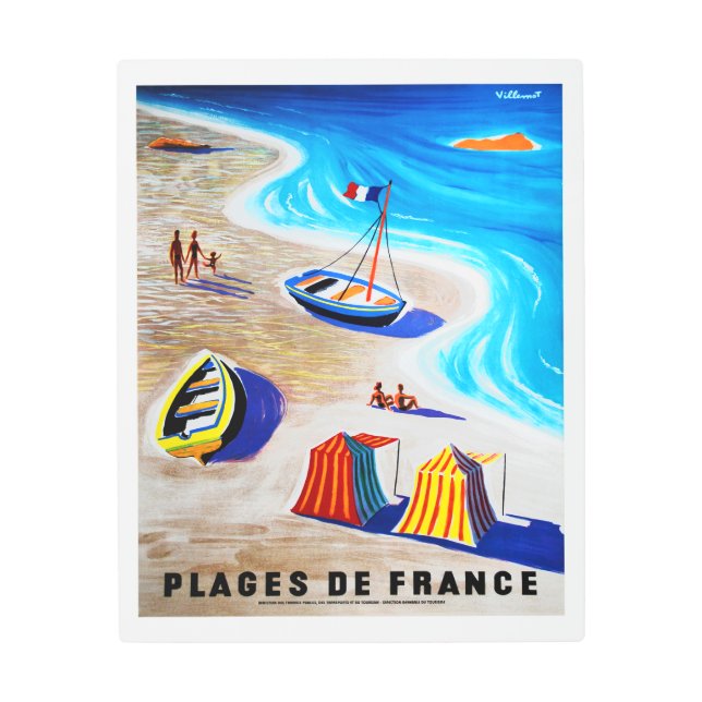 Impresión En Metal Plages de France (Anverso)