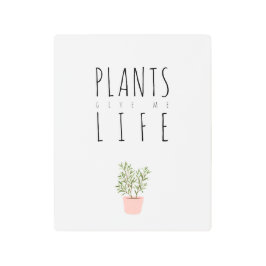 Impresión En Metal Plantas Gráfico y tipografía de moda en la vida